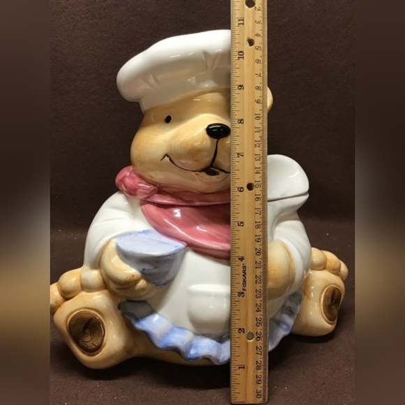 Sunshine teddy bear cookie jar ceramic multicolor large - Picture 6 of 10